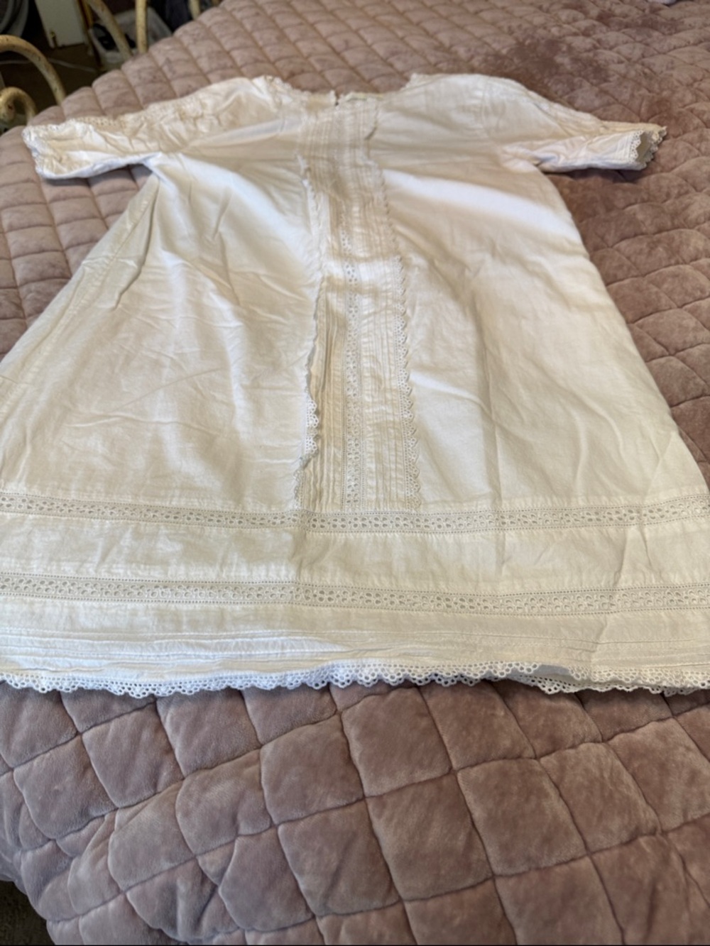 Marie Chantal White Lace-Trim Formal Kids Dress